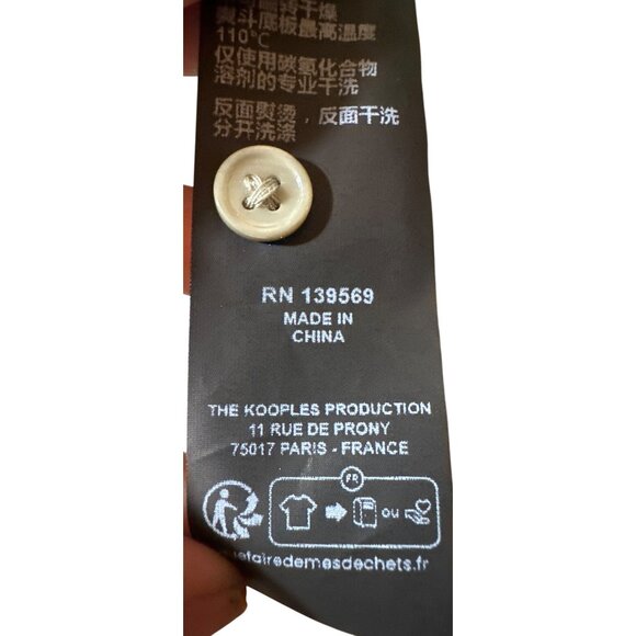 The Kooples French Designer Fashion Light Green Button-Up Dress Size Medium FR 2 - Picture 12 of 13